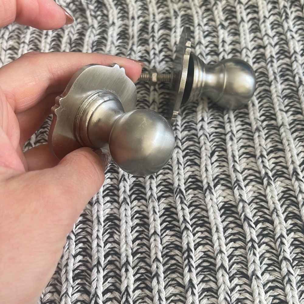2 metal drawer knob pulls from Anthropologie